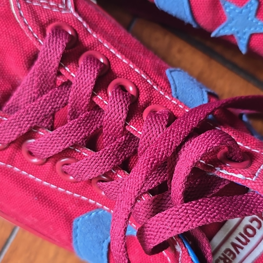 Converse Shoes Mens 8 Womens 10 Star Player Skate Low Sneakers Red /Blue